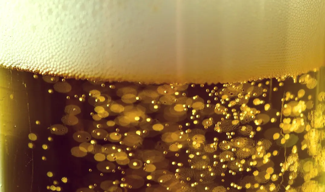 clear drinking glass with beer